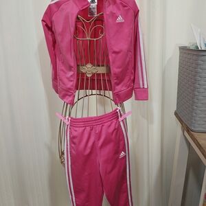 Adidas Pink Tracksuit Set